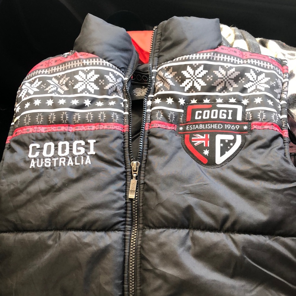 Coogi Kids Red and Black Puffer Vest